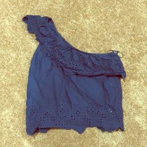 One-Shoulder Embroidered Top
